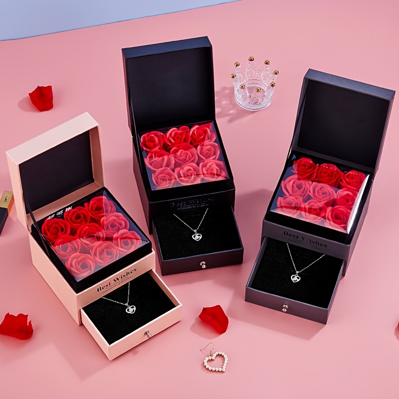 Stylish Double-Layer Drawer Necklace Box
